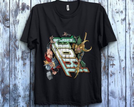 Marvel Thor vs Loki Comic Book Thor Love and Thunder Unisex Gift T-Shirt