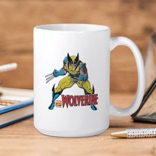 Marvel Vintage Wolverine Premium Sublime Ceramic Coffee Mug White