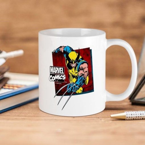 Marvel Wolverine Square Premium Sublime Ceramic Coffee Mug White