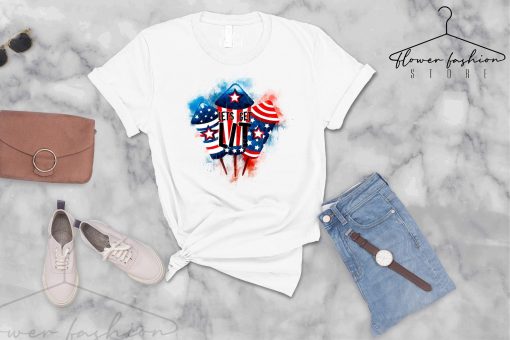 Men’s 4th Of July Fourth Of July Party Fireworks Celebration American Flag Unisex T-Shirt