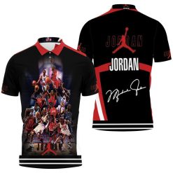 Michael Jordan Chicago Bulls Signed 3d Polo Shirt Jersey All Over Print Shirt 3d T-shirt