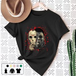 Michael Myers And Jason Voorhees Horror Character Unisex T-Shirt