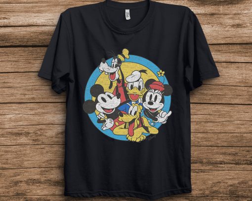 Mickey And Friends Retro Group Disney Unisex T-Shirt