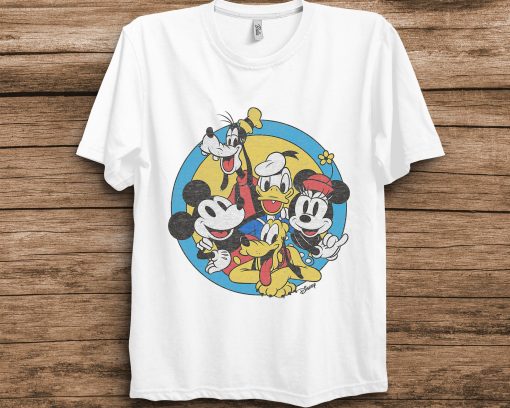 Mickey And Friends Retro Group Disney Unisex T-Shirt