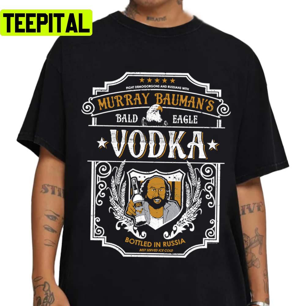 Murray Bauman's Bald Eagle Vodka Stranger Things Unisex T-Shirt