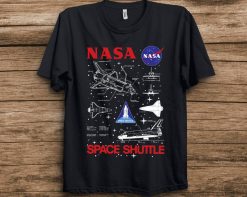 NASA Space Shuttle Schematic Blue Print T-Shirt