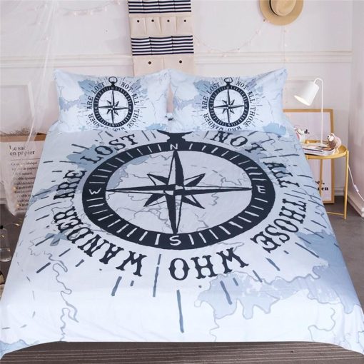 Nautical Compass Cotton Bedding Sets