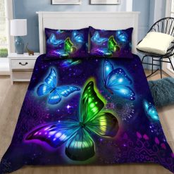 Neon Butterfly Cotton Bedding Sets