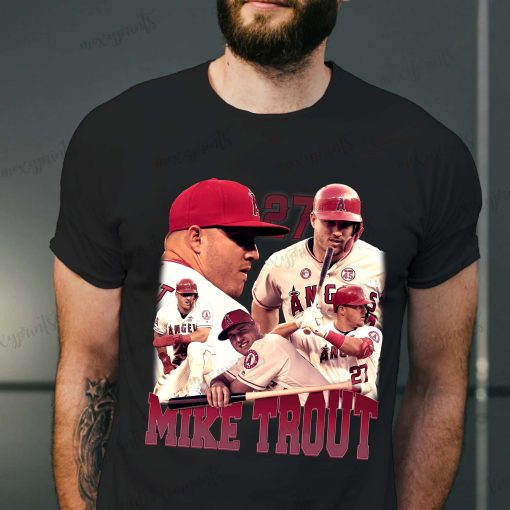 New Design Mike Trout 90s Baseball Los Angeles Angels Mlb Fan Unisex T-Shirt