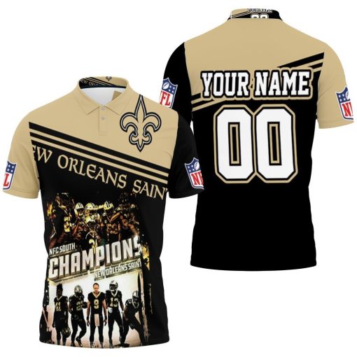 New Orleans Saints Nfc South Division Champions Personalized Polo Shirt All Over Print Shirt 3d T-shirt