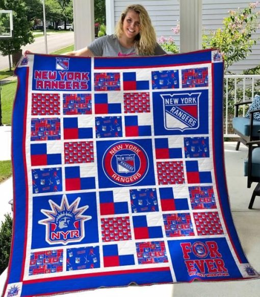 New York Rangers Quilt Blanket 02