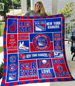 New York Rangers Quilt Blanket 03