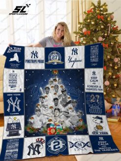 New York Yankees Lg Quilt Blanket Ver 02