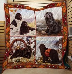 Newfoundland Dog Pet Dog Quilt Blanket Great Customized Blanket Gifts For