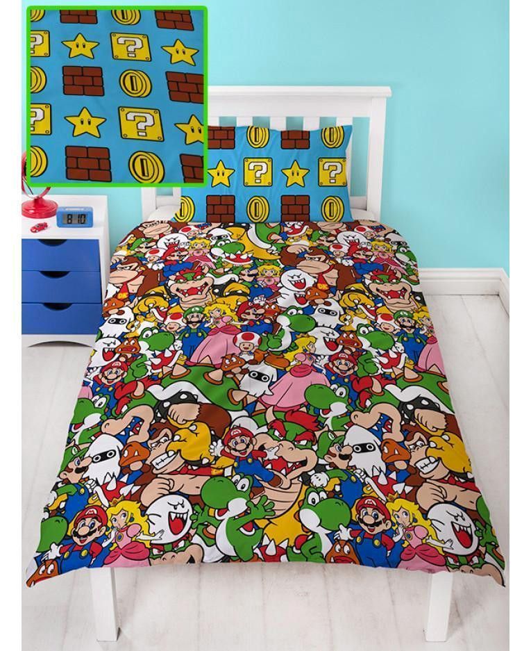 Nintendo Super Mario Gang Throw Mario Brothers Bedding Set