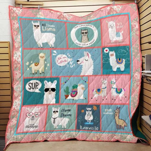 No Drama Llama Quilt Blanket Great Customized Blanket Gifts For