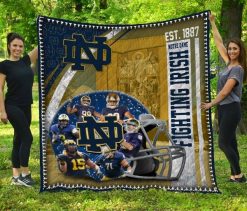 Notre Dame Fighting Irish Quilt Blanket Fan Made