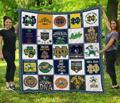 Notredame Fighting Irish Quilt Blanket Fan Made