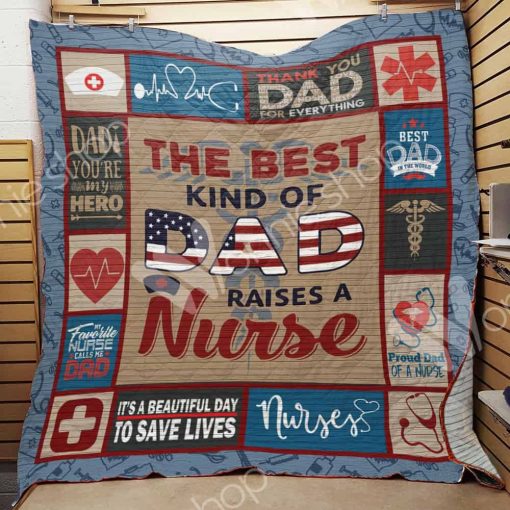 Nurse Dad Quilt Blanket