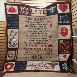 Nurse Give To My Heart Compassion And Understanding Quilt Blanket Great Customized Gifts For Perfect Gifts For Nurse