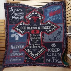 Nurse God Bless Nurses For They Have Love To Share Compassion To Care Quilt Blanket Great Customized Gifts For Perfect Gifts For Nurse