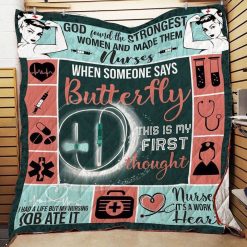 Nurse I Had A Life But My Nursing Job Ate It Quilt Blanket Great Customized Gifts For Perfect Gifts For Nurse