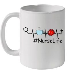 Nurse Life Heart Beat Premium Sublime Ceramic Coffee Mug White