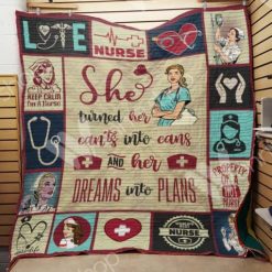 Nurse Life She Turned Her Can’ts Into Cans Quilt Blanket Great Customized Gifts For Perfect Gifts For Nurse