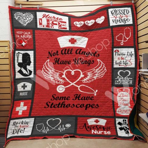 Nurse Stethoscopes Rockin The Nurse Life Quilt Blanket Great Customized Gifts For Perfect Gifts For Nurse