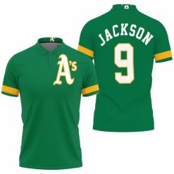 Oakland Athletics Reggie Jackson 9 2020 Mlb Green Jersey Inspired Style Polo Shirt Model A32232 All Over Print Shirt 3d T-shirt