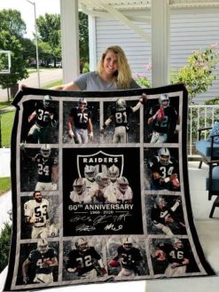 Oakland Raiders Quilt Blanket 01