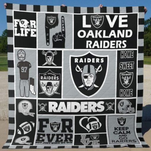 Oakland Raiders Quilt Blanket 02