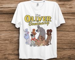 Oliver And Company Group Shot Vintage Portrait Unisex T-Shirt