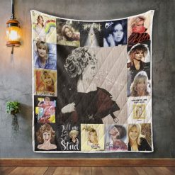 Olivia Newton-John 2 Album Covers Quilt Blanket