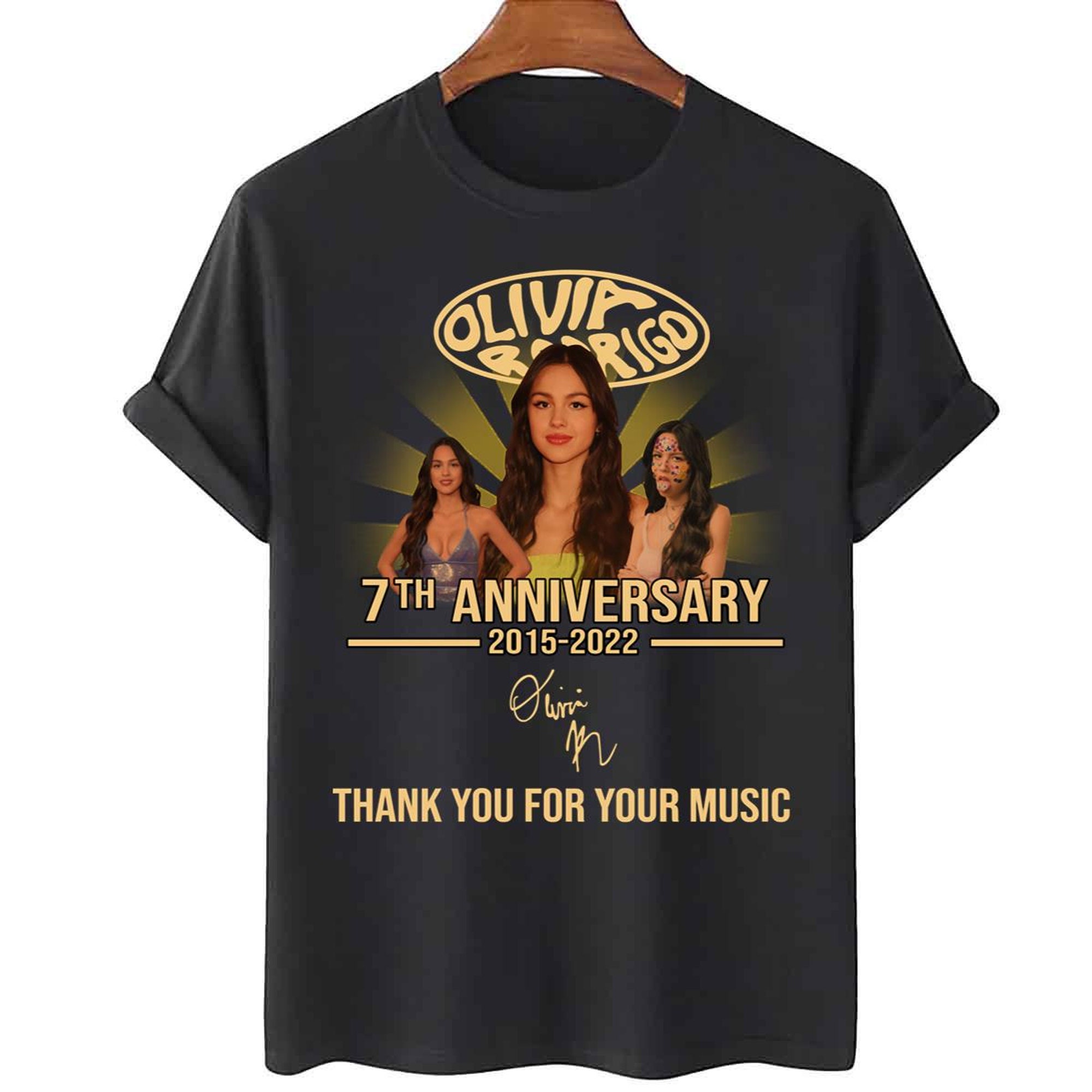 Olivia Rodrigo 7th Anniversary 2015 2022 Thank You For Memories Signature Unisex Sweatshirt