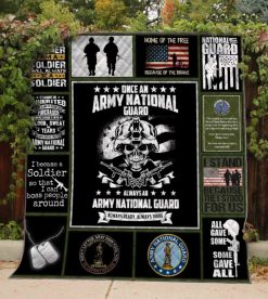 Once An Army National Guard Always An Army National Guard Quilt Blanket Great Customized Blanket Gifts For