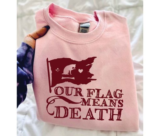 Our Flag Means Death Cat Crewneck Cat Lover Unisex T-Shirt