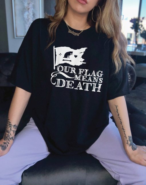 Our Flag Means Death Cat Crewneck Cat Lover Unisex T-Shirt