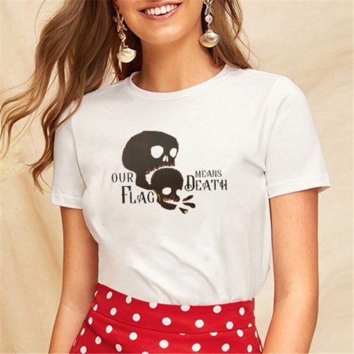 Our Flag Means Death Skull Eating Skull Flag Unisex T-Shirt