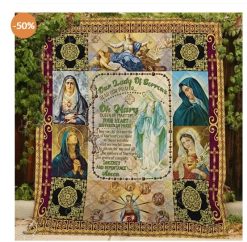 Our Lady Of Sorrows Mother Mary Quilt Blanket Great Customized Gifts For Perfect Gifts For Mother Mary Lover