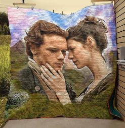 Outlander Jamie And Claire Sassenach Quilt Blanket