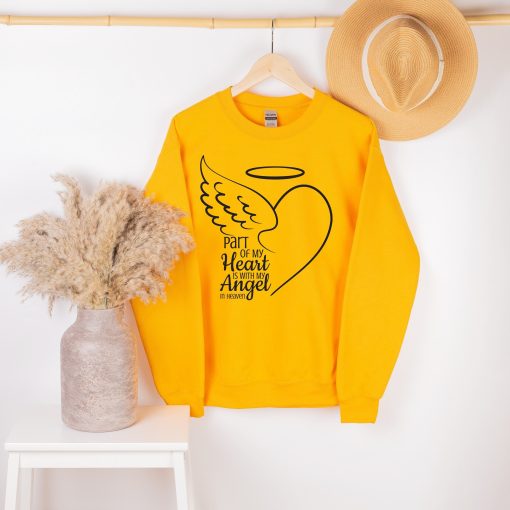 Part Of My Heart Is With My Angel In Heaven Unisex Sweatshirt