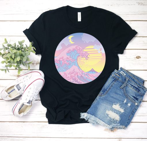 Pastel Goth Japanese Wave Art Unisex T-Shirt