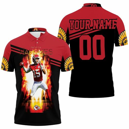 Patrick Mahomes Kansas City Chiefs Red Name And Number Short Sleeve Fashion  Player T Shirt