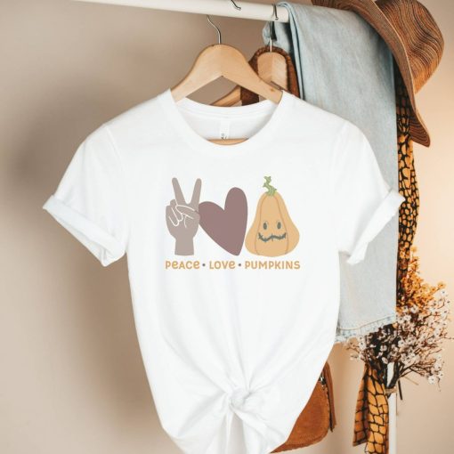 Peace Love Pumpkins Tee Shirt