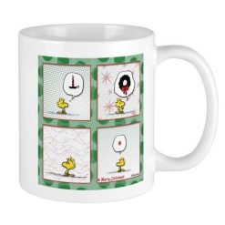 Peanuts A Very Woodstock Christmas Premium Sublime Ceramic Coffee Mug White