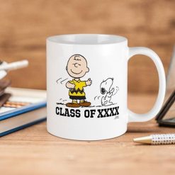 Peanuts Charlie Brown Snoopy Class Of X Premium Sublime Ceramic Coffee Mug White