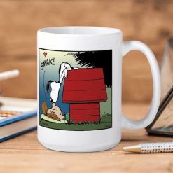 Peanuts Smak Snoopy Kiss Premium Sublime Ceramic Coffee Mug White