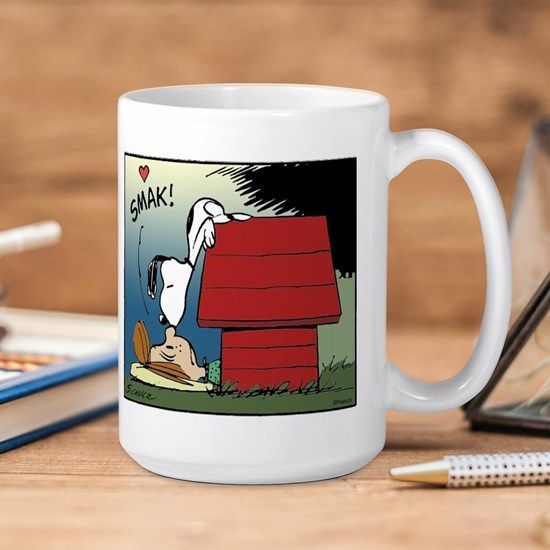Peanuts Smak Snoopy Kiss Premium Sublime Ceramic Coffee Mug White