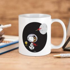 Peanuts Space Snoopy Premium Sublime Ceramic Coffee Mug White